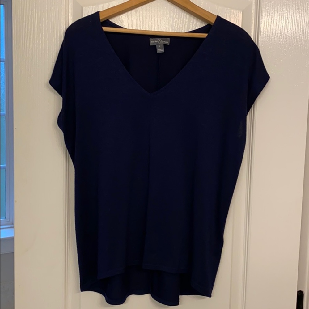 Market & Spruce Navy v-neck sweater